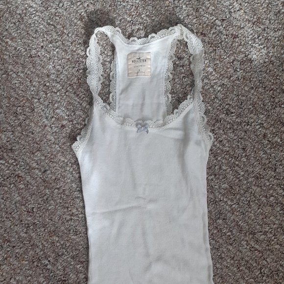 Hollister Cream Lace Tank Top Size S